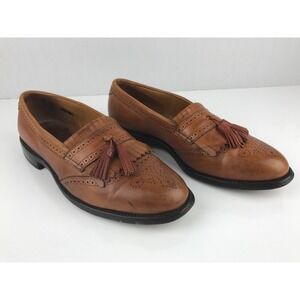 Allen Edmonds Bridgeton Loafers‎ Mens Brown Leather Tassel Kiltie Shoes 10 B